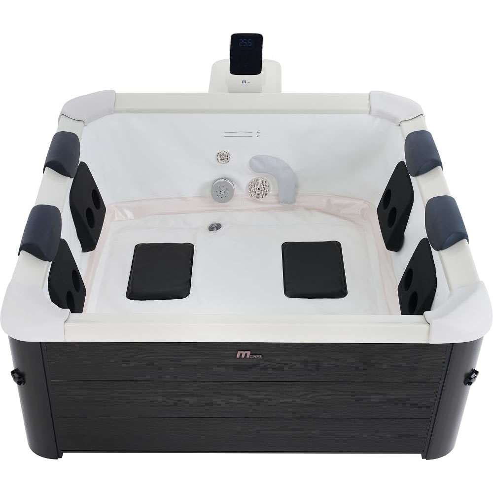 MSpa Oslo Hot Tub with Wi-Fi Control LED Lighting Hydrotherapy Jets and Cover Included