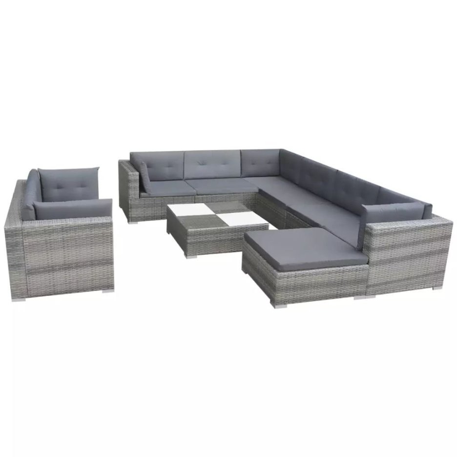 32 piece garden sofa set. Set garden sofa poly rattan garden leisure furniture outdoor garden set including corner sofa element, coffee table, stool and cushion