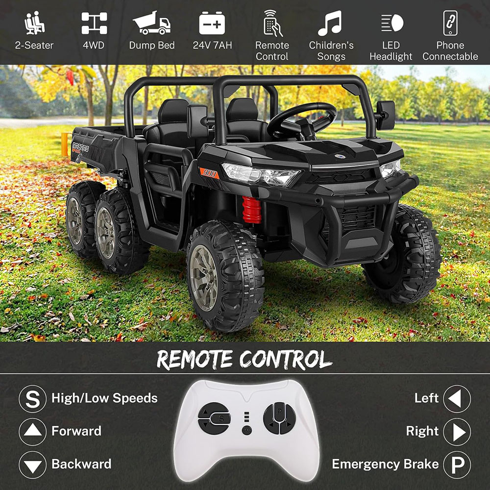 Hikole 2 Seater 24 Volt Ride On UTV Toys