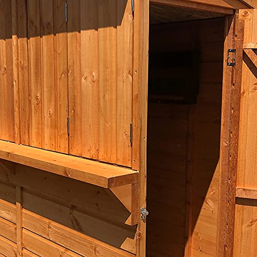 Outdoor Garden Bar, 6' x 3' Forest Wooden Shiplap Pent Garden Bar