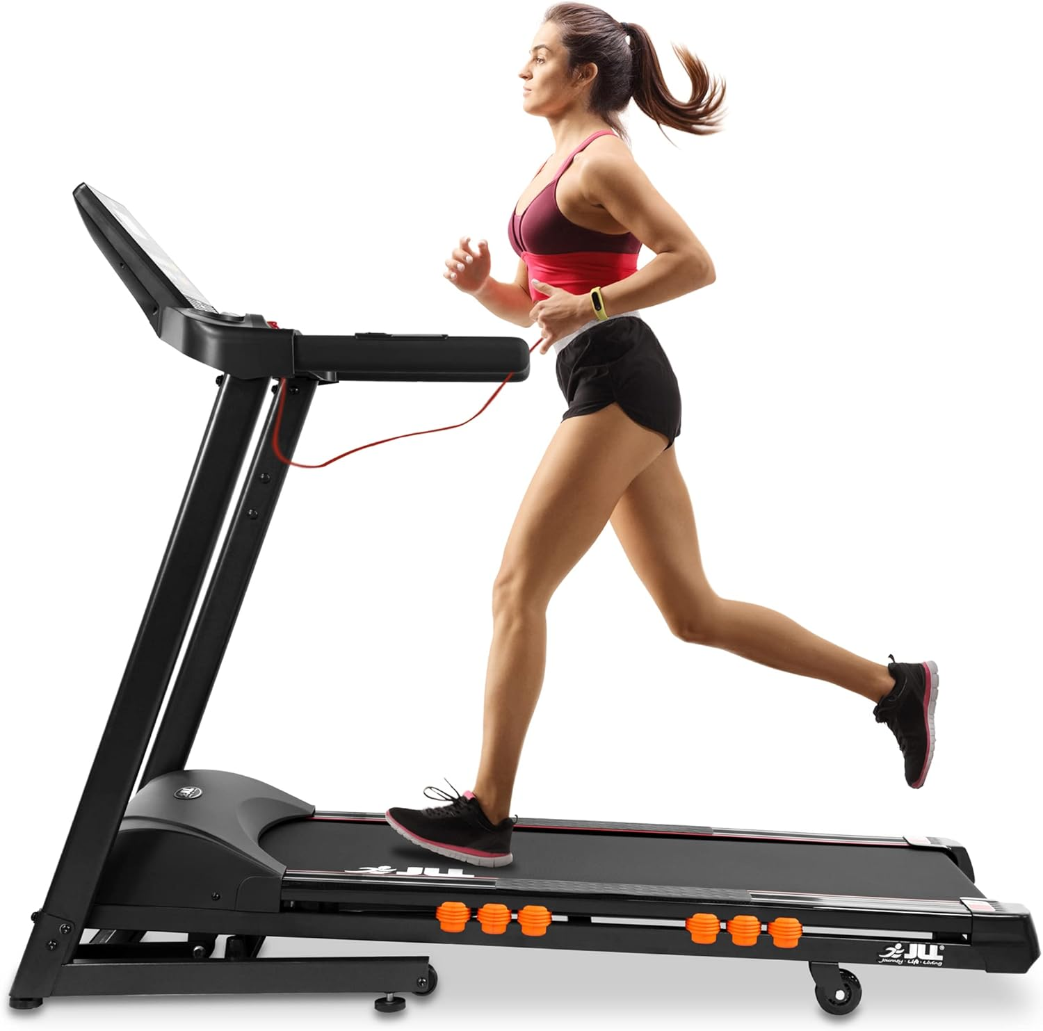 JLL T350 Digital Folding Treadmill, 2024 New Generation Digital Control 4.5HP Motor, 20 Incline Levels,0.3km/h to 18km/h, 20 Programmes, Bluetooth & Speakers, 2-Year Parts&Labor, 5-Year Motor Cover