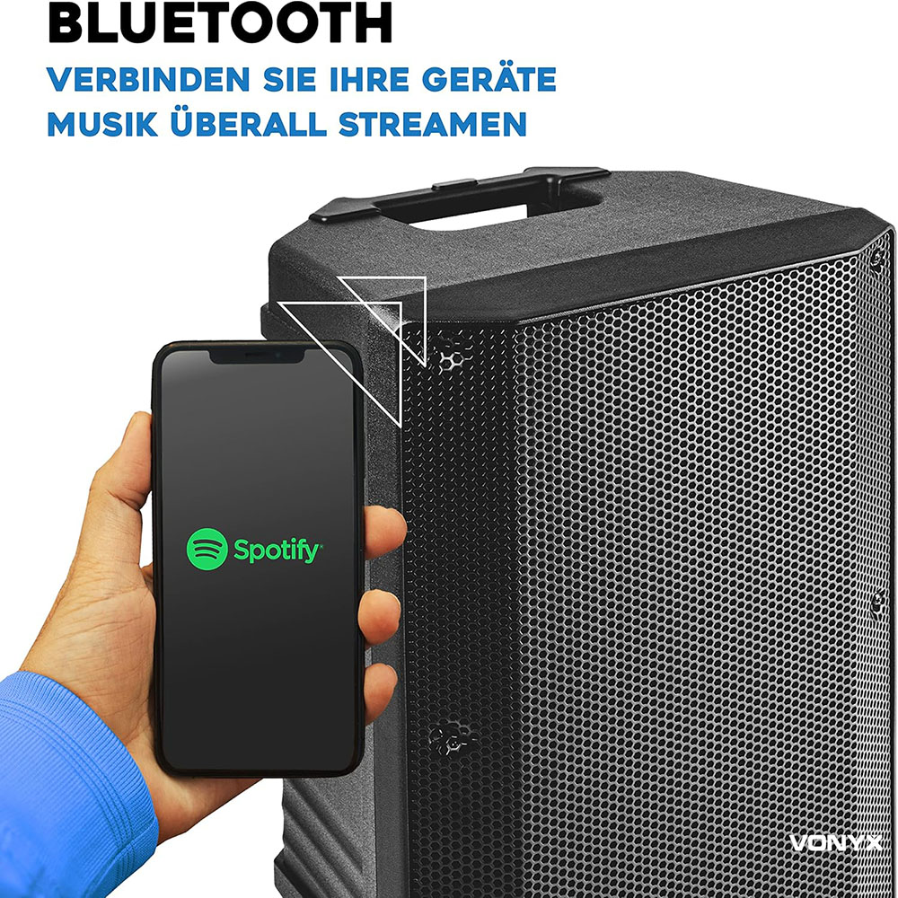 Vonyx VSA700 Partybox Bluetooth Lautsprecher groß mit Akku