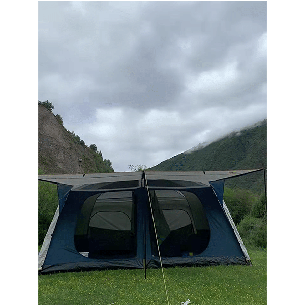 Alltel sunscreen and rainstorm-proof multi-person double-layer super-large two-room 6-12 people two-room one-hall tent outdoor camping