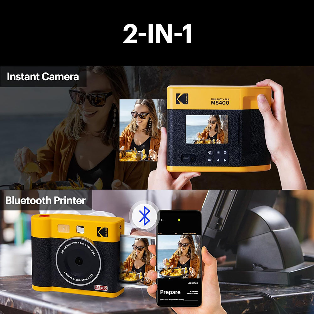 KODAK Mini Shot 4 ERA 4PASS 2-in-1 Instant Camera and Photo Printer