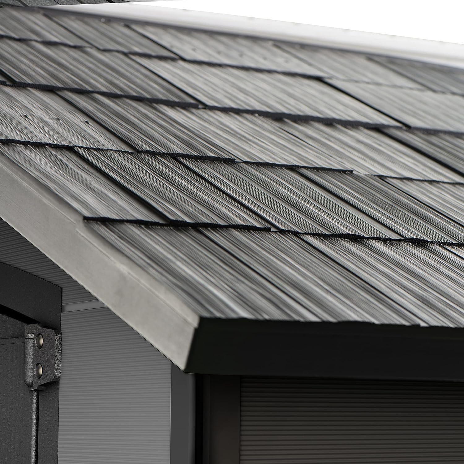 Keter Premier Apex Outdoor Garden Storage Shed, Grey, 7.5 x 7 ft